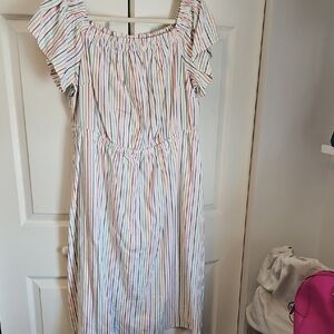 Striped Off-Shoulder Dress